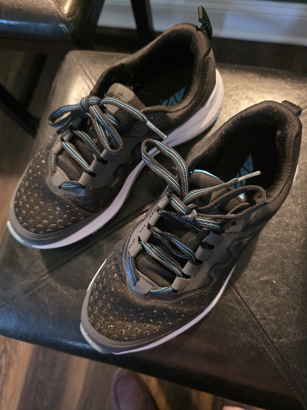 Avia Black and Blue Women's Running Sneakers Black Size 8W